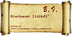 Bierbauer Ildikó névjegykártya