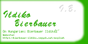 ildiko bierbauer business card